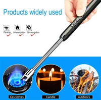 USB Rechargeable Electric Arc BBQ Lighter | Windproof Flameless Plasma Lighter with 360° Flexible Neck & LED Indicator