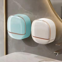 Round Self Draining Soap Holder | Quick Dry Soap Dish | Anti Slip Bathroom Soap Tray