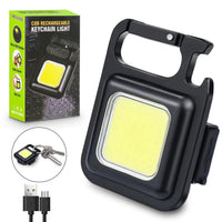 Rechargeable Mini COB Light with Box – 3in1 LED Flashlight Torch with 3 Modes Portable Keychain Light