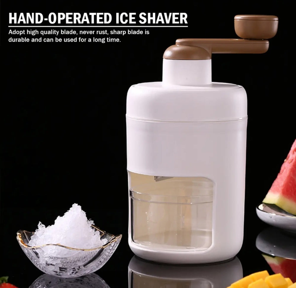 Manual Ice Shaver & Gola Ganda Maker | Portable Ice Crusher Machine with Stainless Steel Blades for Home Use