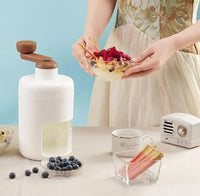 Manual Ice Shaver & Gola Ganda Maker | Portable Ice Crusher Machine with Stainless Steel Blades for Home Use