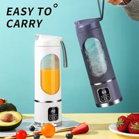 Portable USB Rechargeable Blender & Juicer | Personal Wireless Mini Smoothie Maker with Stainless Steel Blades for Fresh Shakes & Juices