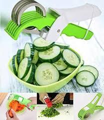 Multi Vegetable & Fruit Cutter 5 Blade Stainless Steel - Kitchen Chopper Slicer