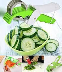 Multi Vegetable & Fruit Cutter 5 Blade Stainless Steel - Kitchen Chopper Slicer