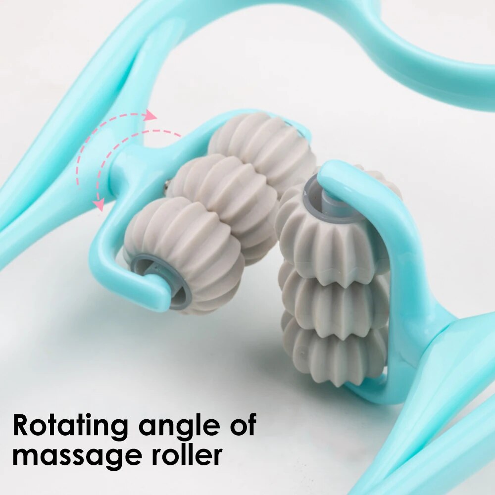 6-Wheel Neck & Spine Massager – Deep Tissue Cervical Manual Massage Tool for Neck, Back & Shoulder Relief