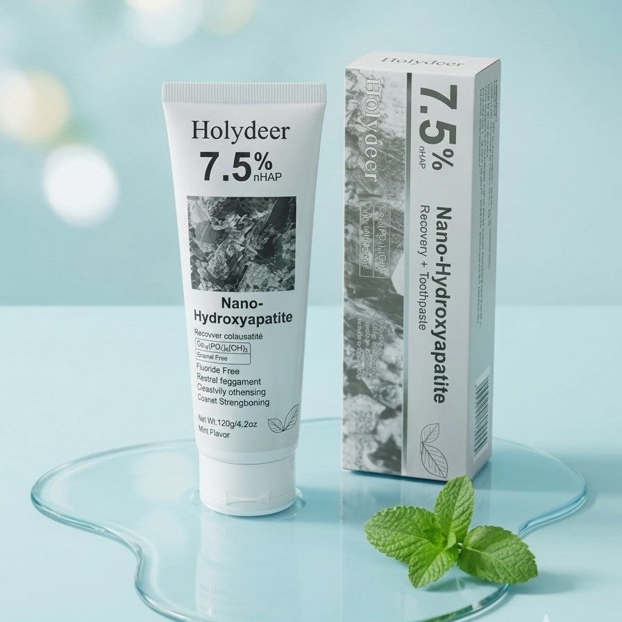 Holydeer Recovery Toothpaste – 7.5% Nano-Hydroxyapatite Toothpaste for Enamel Care & Whitening (120g)