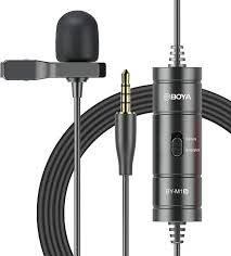 BOYA BY-M1 Professional Lavalier Microphone – 3.5mm Clip-On Lapel Mic for Android, DSLR, PC | Audio & Video Recording