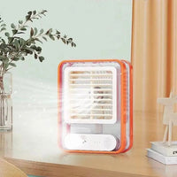 Type C Rechargeable Portable Mini Air Conditioner with Humidifier & 3 Speed Fan