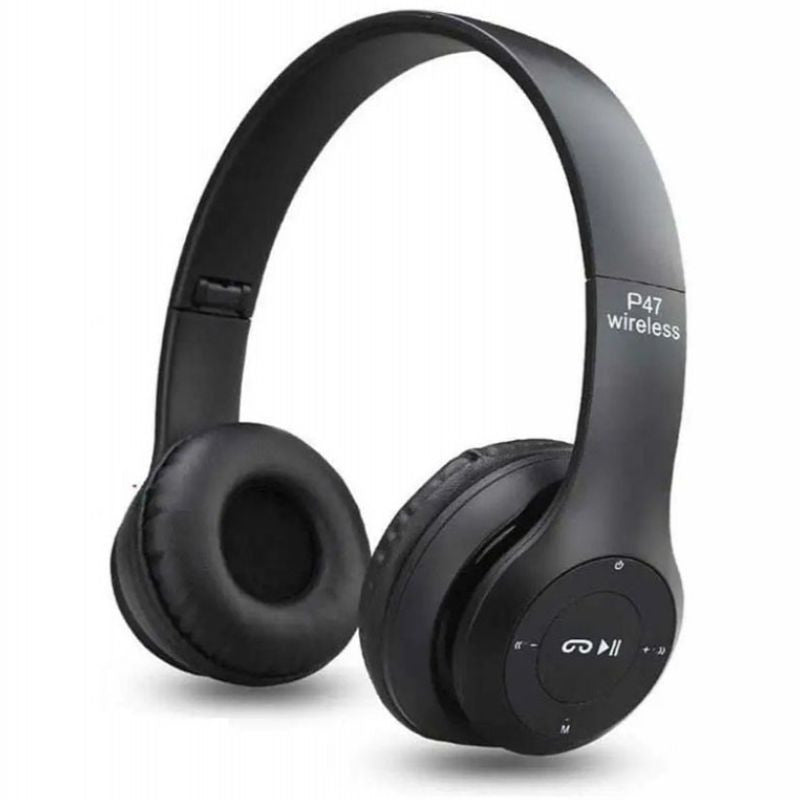 P47 Wireless Bluetooth Foldable Headphones with Mic, FM Radio & TF Card S