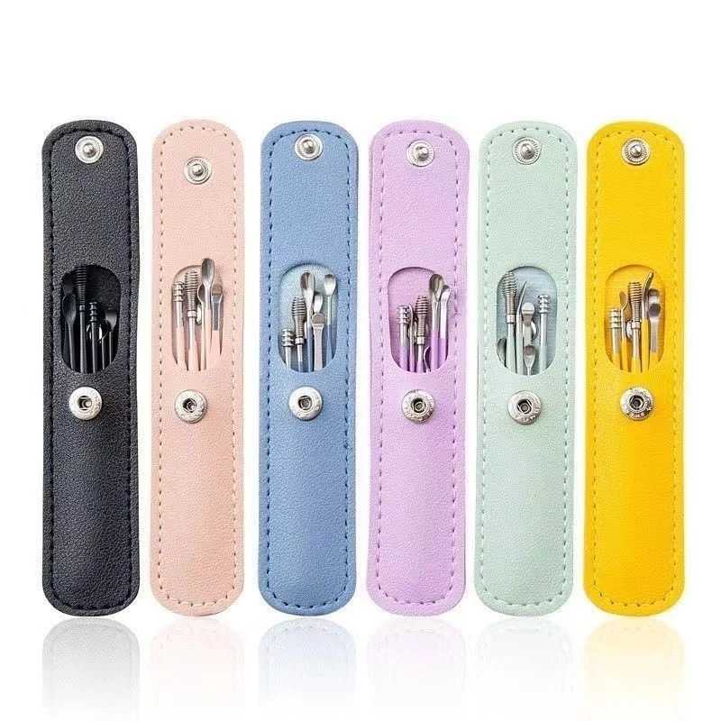 6Pcs Stainless Steel Ear Cleaning Tool Set – Spiral Spring Ear Pick Kit with Portable Storage Case