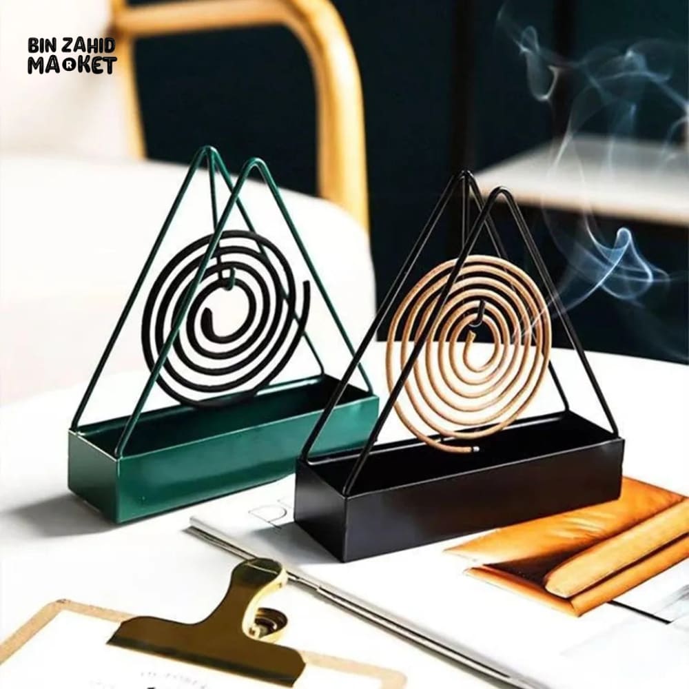 Premium Powder Coated Mosquito Coil Holder | Durable Stylish Safe Stand (Random Color)