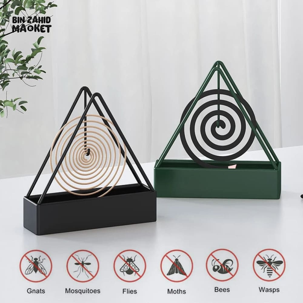 Premium Powder Coated Mosquito Coil Holder | Durable Stylish Safe Stand (Random Color)